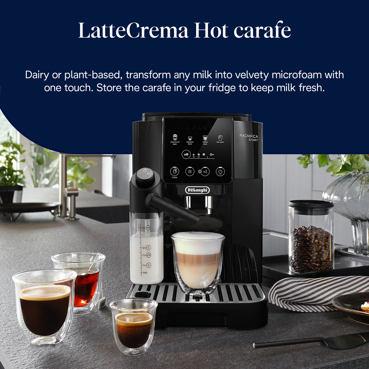 Magnifica Start Fully Automatic Bean to Cup Coffee Machine | Black