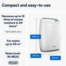 10L Tasciugo AriaDry Dehumidifier | White