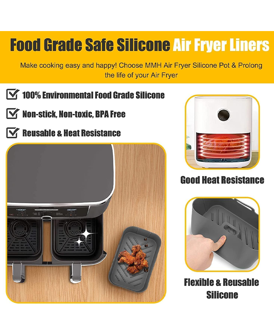 Rectangular Reusable Air Fryer Liners | Pack of 2 - Redmond Electric