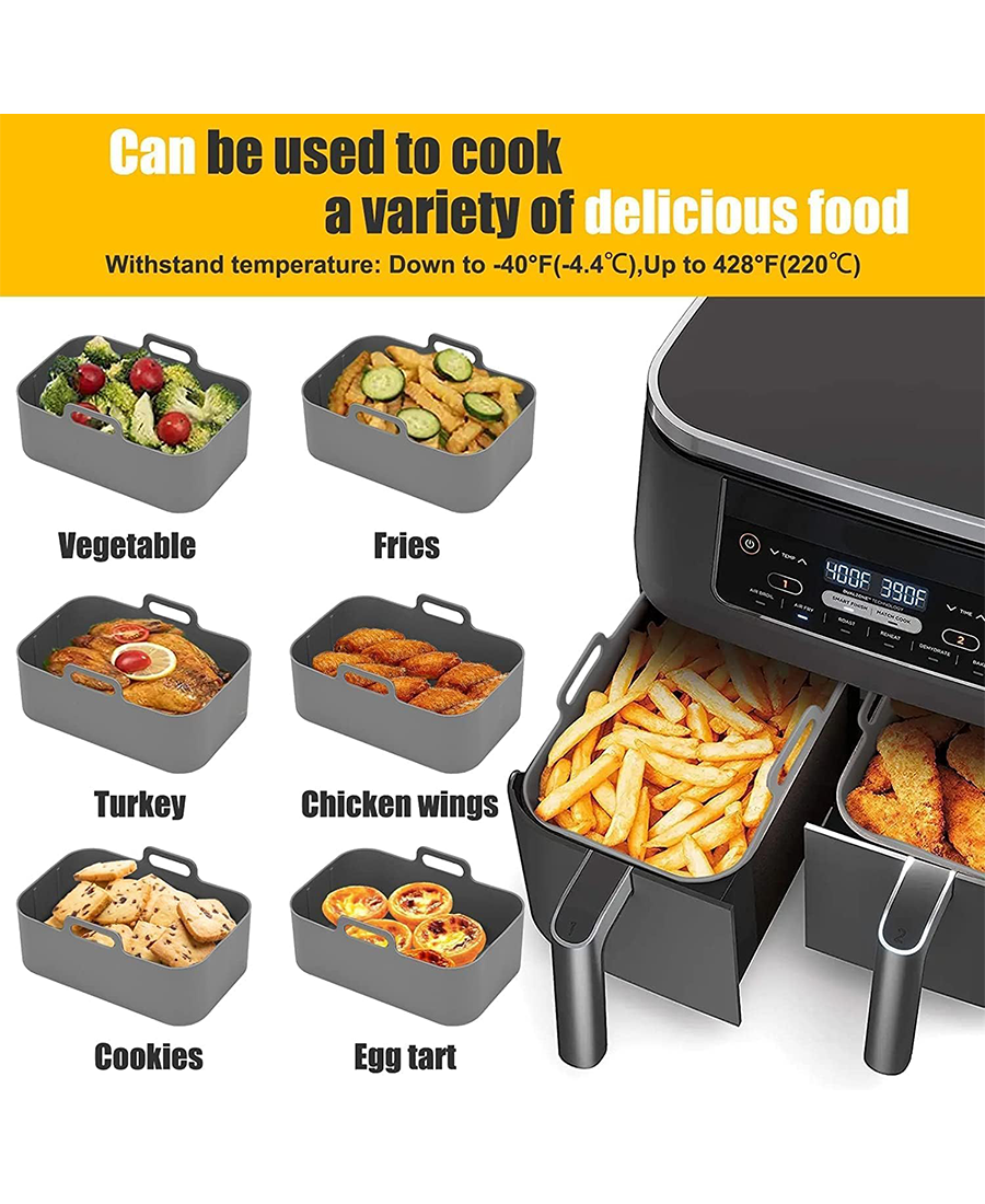 Rectangular Reusable Air Fryer Liners | Pack of 2 - Redmond Electric