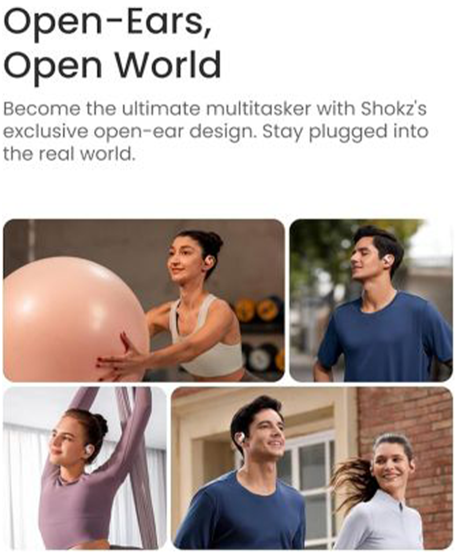 Shokz OpenFit Air Open-Ear True Wireless Earbuds | Black - 38-T511BK Redmond Electric Gorey