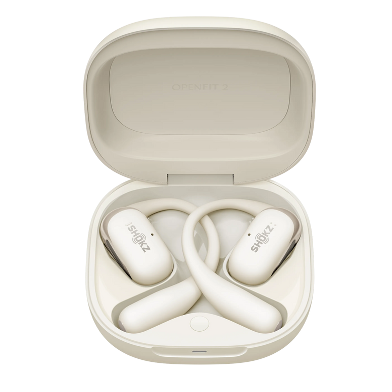 Shokz OpenFit 2 Open-Ear Wireless Earbuds | Beige - 38-T920-ST-BG