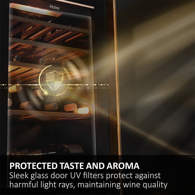 Haier Wine Bank 50 Series 7 Wine Cooler 42-Bottles | Black - HWS42GDAU1 Redmond Electric Gorey