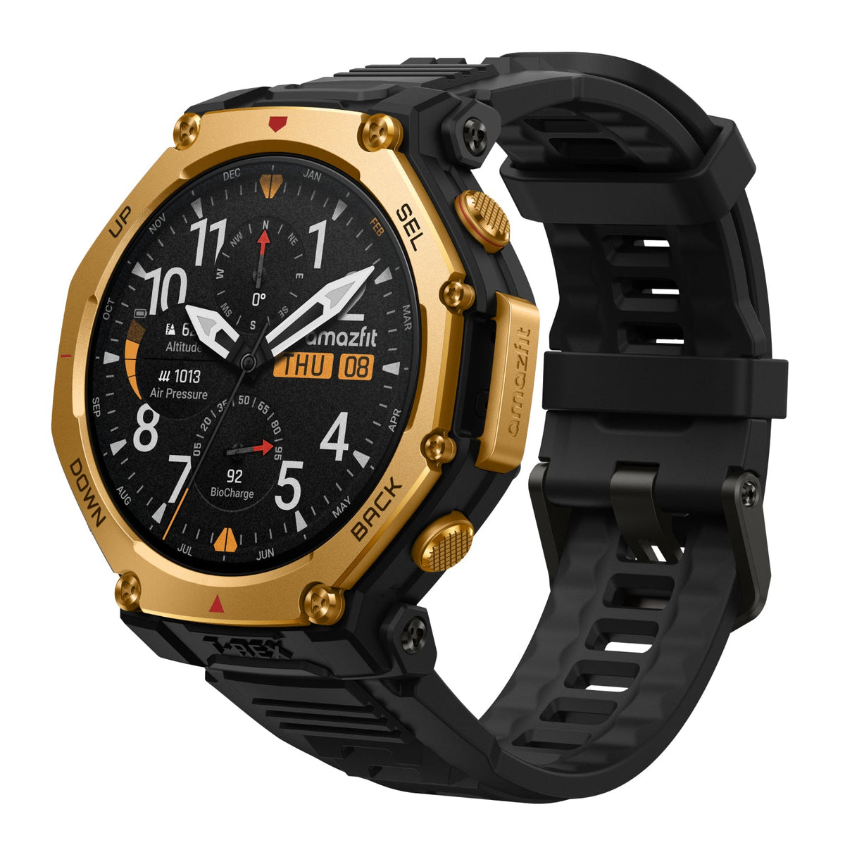 Amazfit T-Rex 3 Pro 48mm Smartwatch, Black Gold 146-W2443EU5N