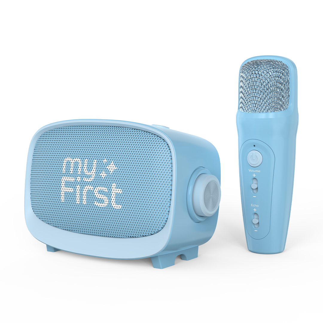 myFirst Voice 2 Kids Karaoke Speaker with Wireless Microphone, Blue 256-FV5201SA-BE01