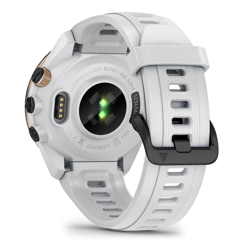 Approach S70 42mm Black Ceramic Bezel with White Silicone Band