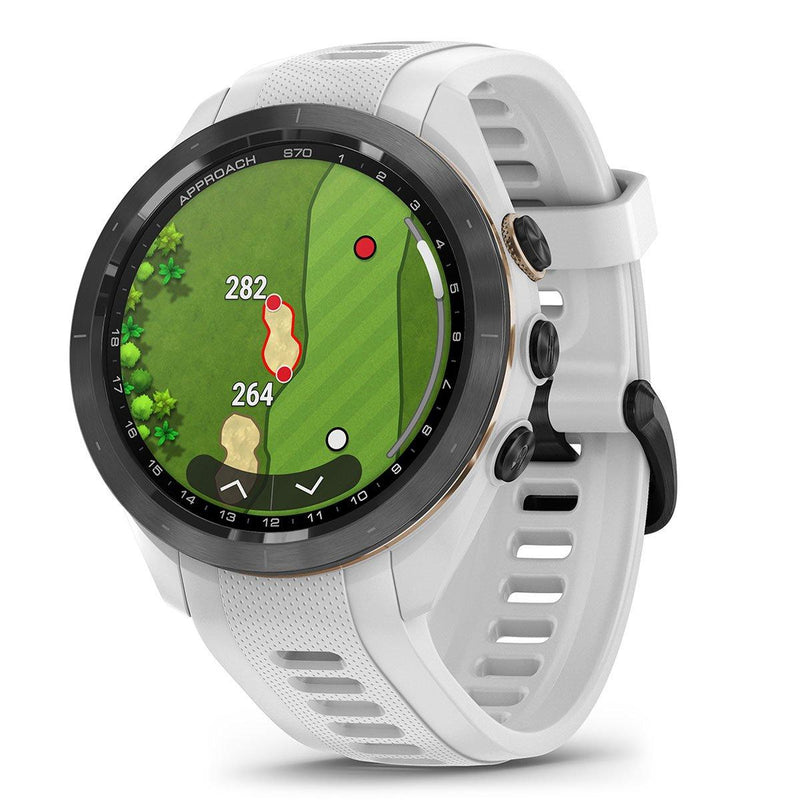 Approach S70 42mm Black Ceramic Bezel with White Silicone Band