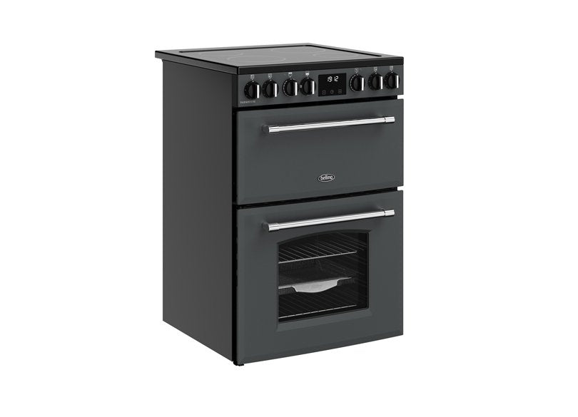 Farmhouse 60cm Electric Ceramic Mini Range Cooker Black | 444411810