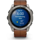 Fenix 8 51mm AMOLED Sapphire Bare Titanium Black/Chestnut Leather