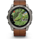 Fenix 8 51mm AMOLED Sapphire Bare Titanium Black/Chestnut Leather