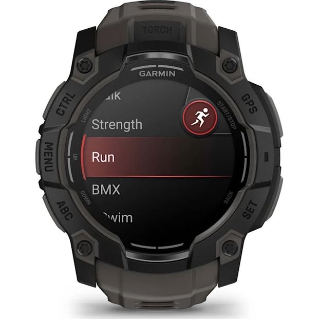 Instinct 3 50mm AMOLED Black with Charcoal Silicone Band - Redmond Electric