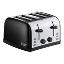 Russell Hobbs four-slice steel toaster in Black, model 28360