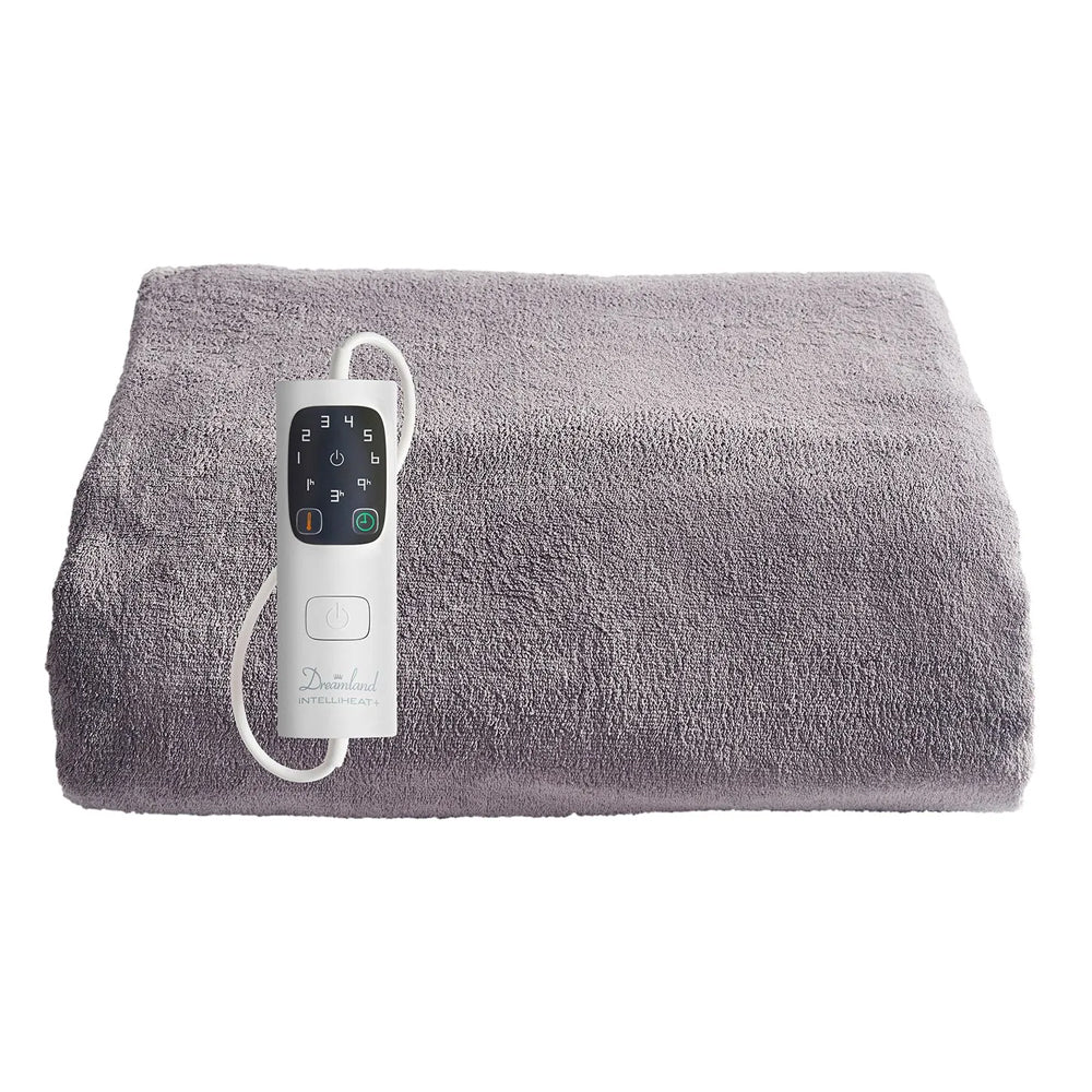 Luxury Heated Large Fleece Throw Grey | 16707