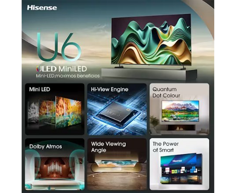 Hisense U6 Mini LED Smart TV Redmond Electric Gorey