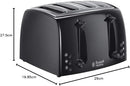 Textures 4 Slice Toaster Black