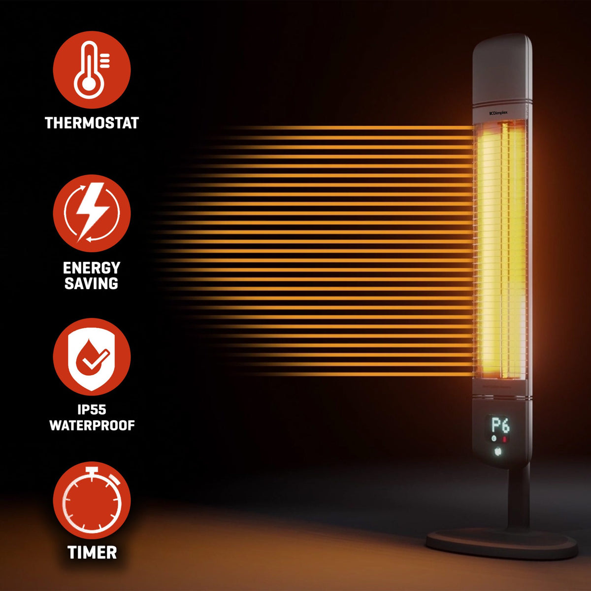 Smart 2.5kW Carbon Indoor & Outdoor Heater | DXOTDRSMT