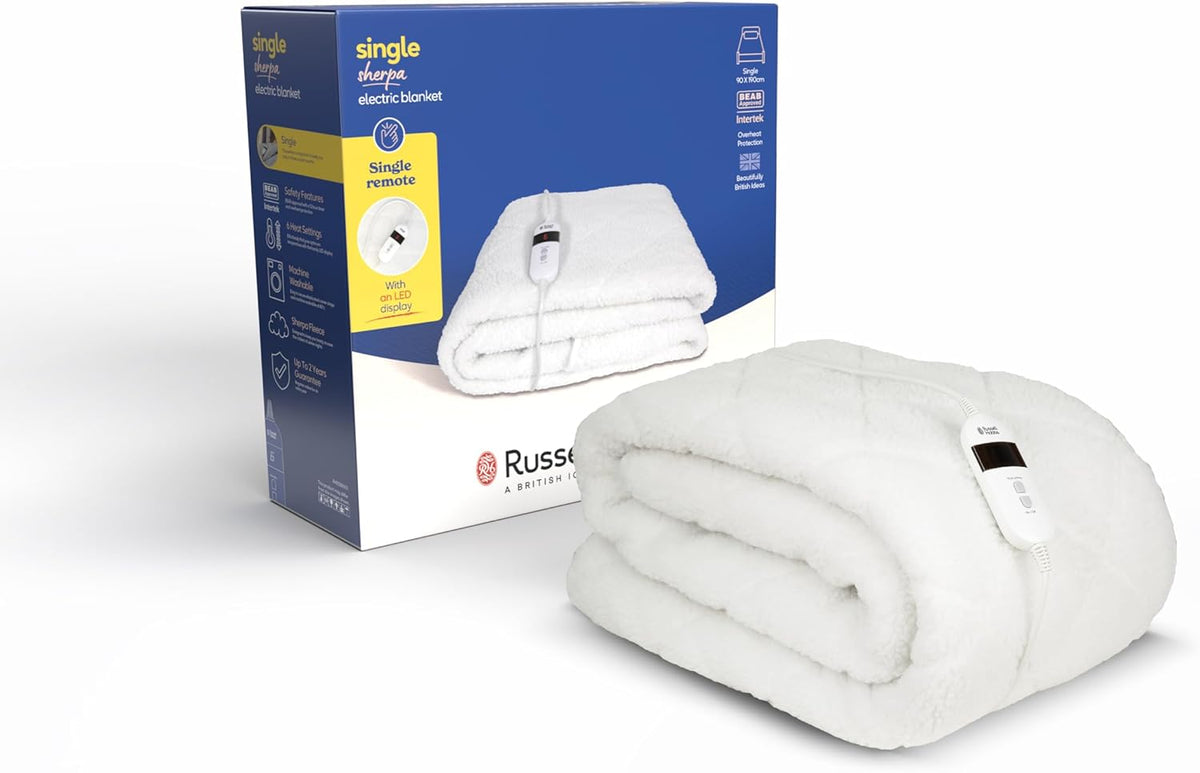Single Sherpa Fleece Electric Underblanket