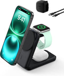 BoostCharge Pro 3-in-1 Magnetic Wireless Charging Stand Black