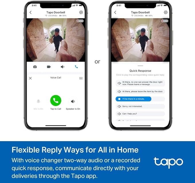 Tapo D235S2 Smart Battery Video Doorbell Kit