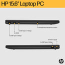 15.6-Inch Full HD Laptop Ryzen 3 7320U 8GB RAM 256GB SSD Black