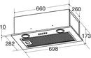 70cm Integrated Canopy Cooker Hood Stainless Steel