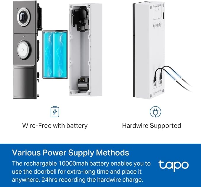 Tapo D235S2 Smart Battery Video Doorbell Kit