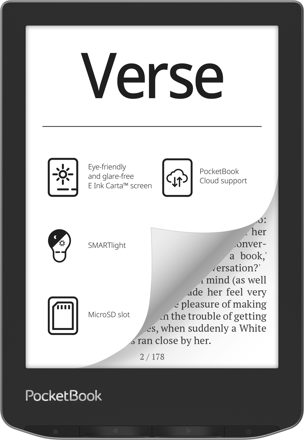 Verse - 6" E Ink Carta HD E-Reader - Mist Grey | 253-PB629-M-WW