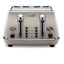 De'Longhi Icona Vintage 4-Slice Toaster, Beige CTOV4003.BG Toaster