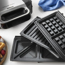 Russell Hobbs Creations 3-in-1 Sandwich, Waffle & Panini Maker | Black- 26810 Redmond Electric Gorey
