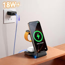 JR-W15 3-in-1 15W Magnetic Wireless Charging Station Black