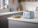 Dawn 4 Slice Toaster Stone Blue