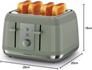 Dusk 4 Slice Toaster Olive Green