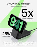 BoostCharge Pro 3-in-1 Magnetic Wireless Charging Stand Black