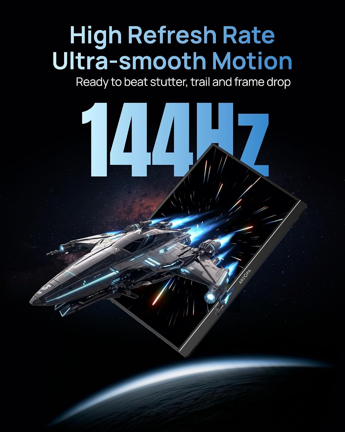 Z1FC 16.1-Inch Full HD 144Hz Portable Gaming Monitor Black