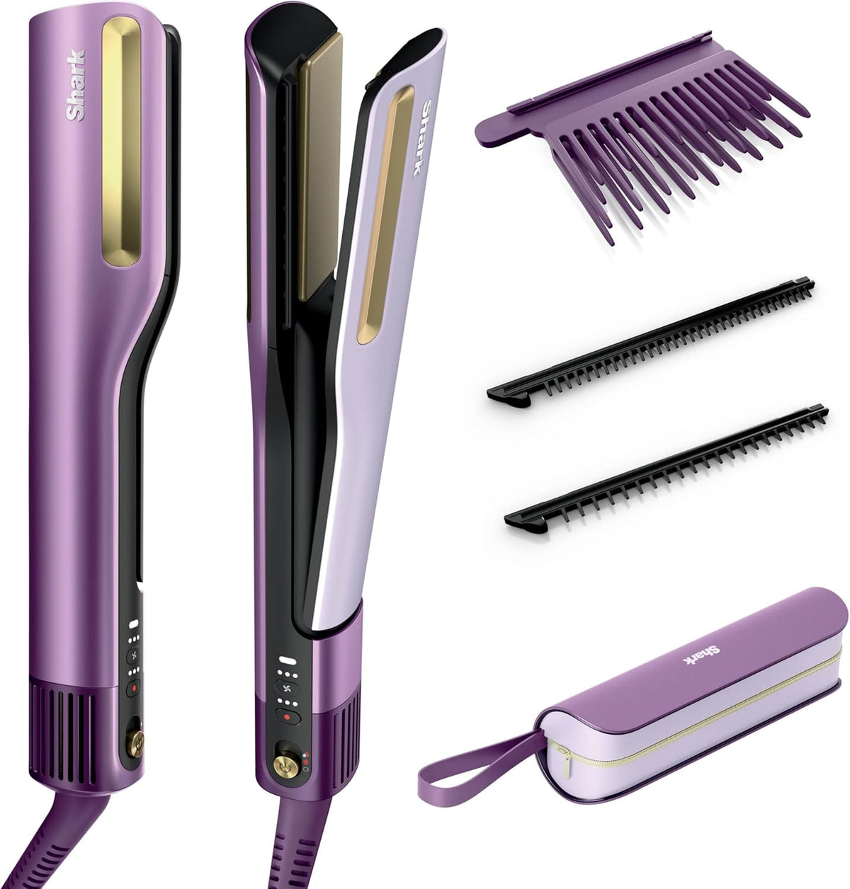 Shark SilkiPro Hair Straightener + Dryer in One with Storage Case | Plum Satin - HT401UKPU Redmond Electric Gorey