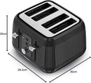 Dawn 4 Slice Toaster Midnight Black