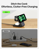 BoostCharge Pro 3-in-1 Magnetic Wireless Charging Stand Black