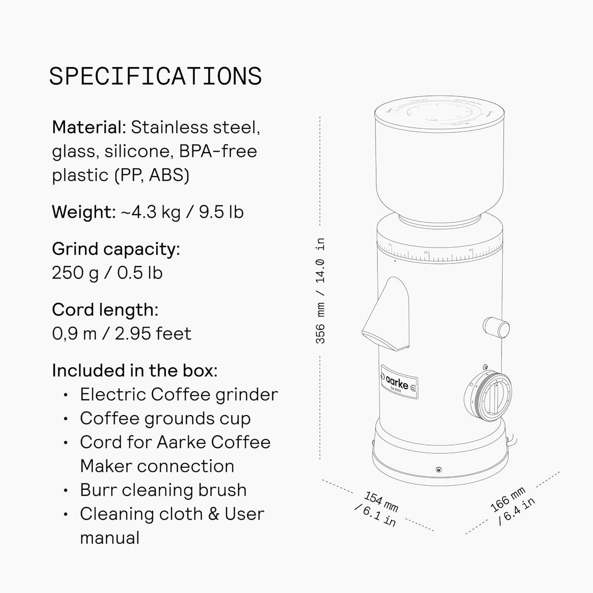 Flat Burr Coffee Grinder | Stainless Steel