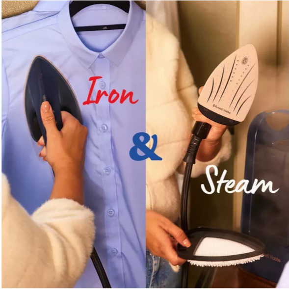 Russell Hobbs Steam Genie™ Maestro 2-in-1 Handheld Steamer | Midnight Blue - 27600 Redmond Electric Gorey