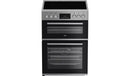 60cm Double Oven Electric Ceramic Cooker Silver