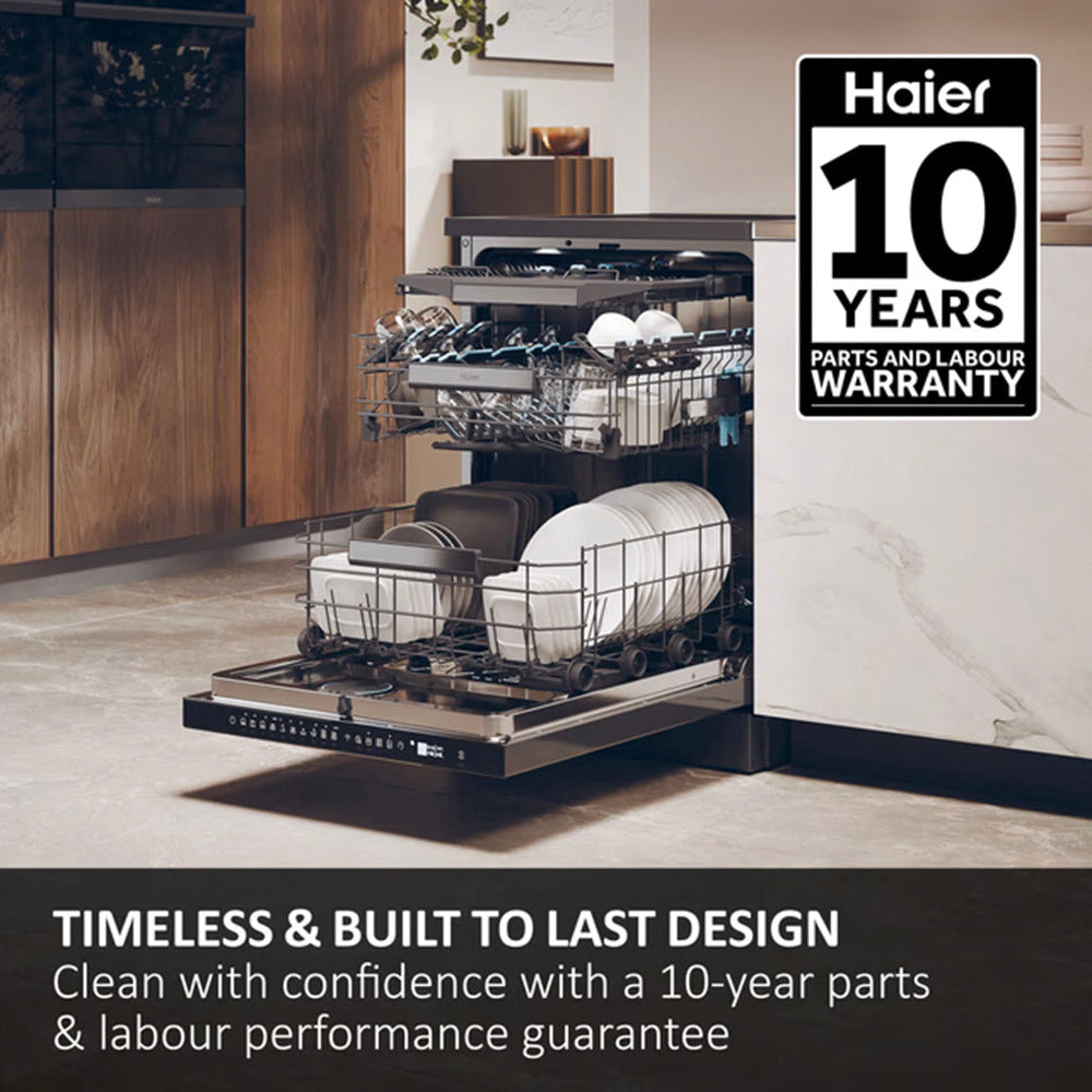 Haier I-Pro Shine Series 7 14 Place Dishwasher | Graphite -  XF4A4M4PDA-80