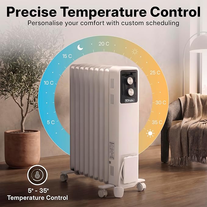 OCR 2000W Oil Filled Column Radiator White | OCR20