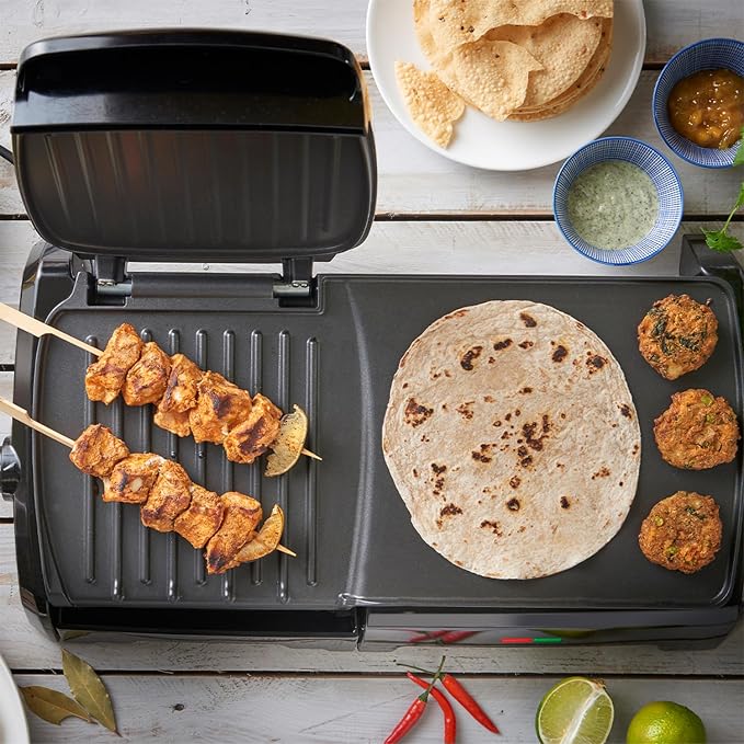 10 Portion Grill and Griddle Black