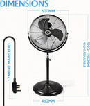 20-Inch High-Velocity Stand Fan with 360° Adjustable Head