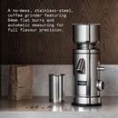 Flat Burr Coffee Grinder | Stainless Steel