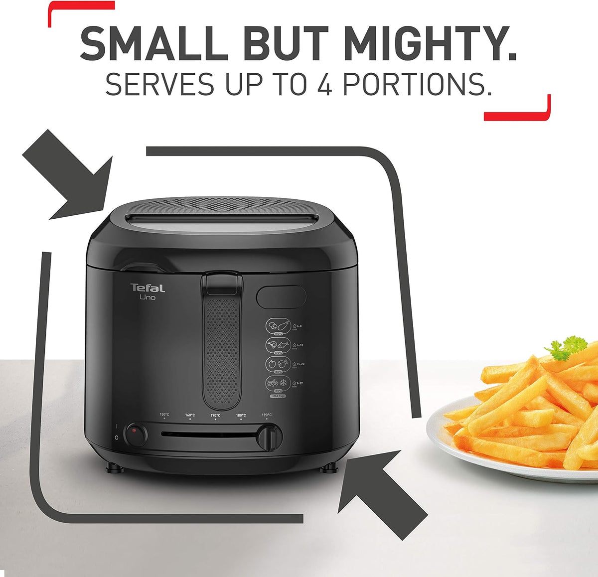 Uno 1kg Deep Fryer Black