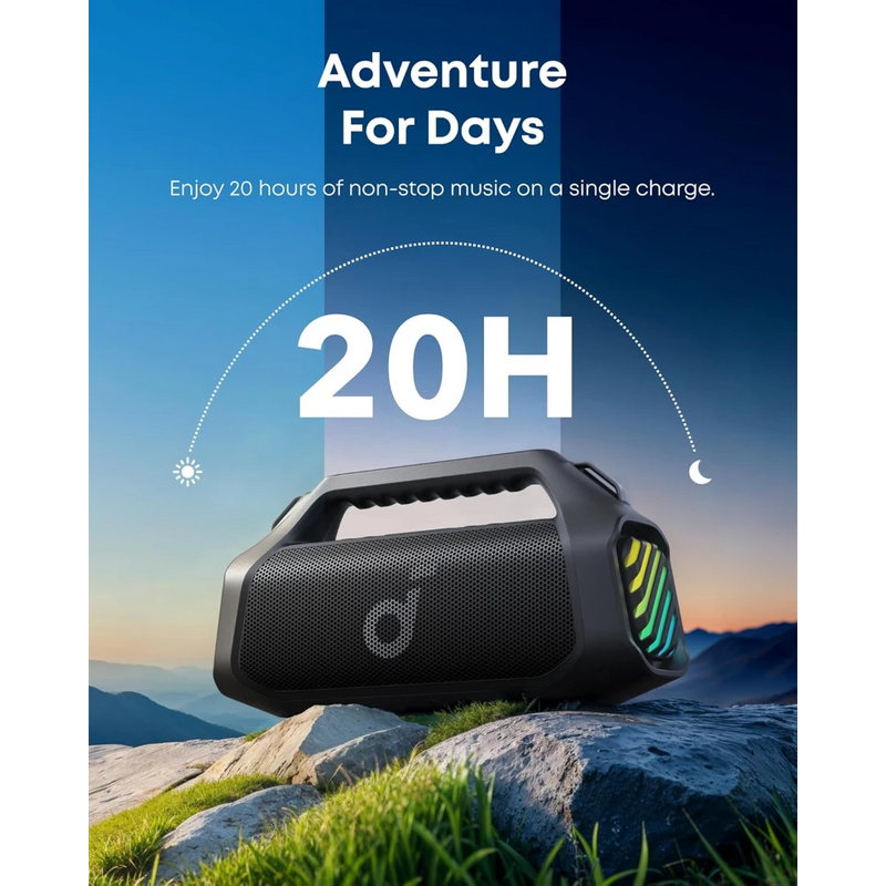 Soundcore Boom 2 Pro 2.1 Portable Wireless Bluetooth Speaker 140W | Black - A3134A11 Redmond Electric Gorey
