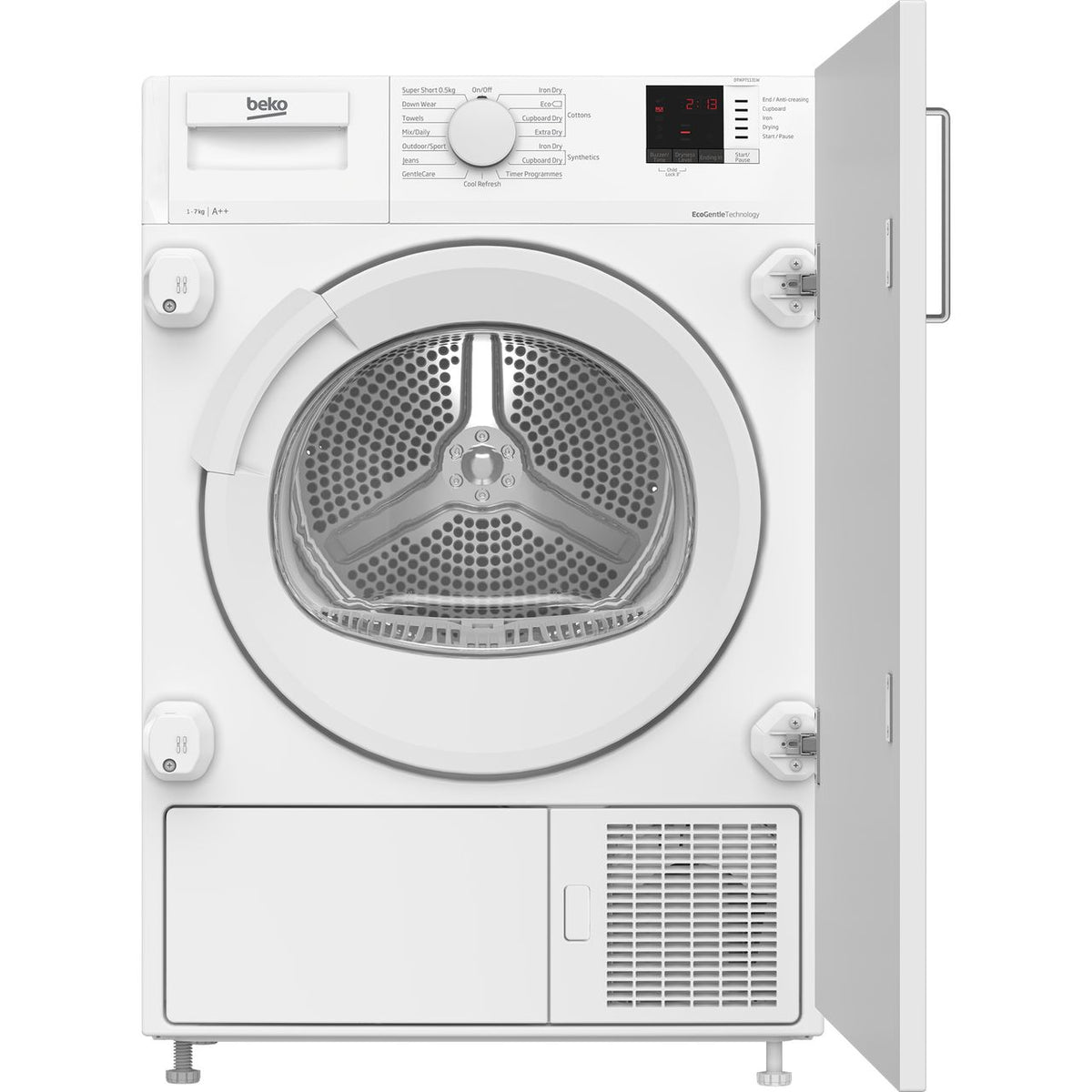 7kg Integrated Heat Pump Tumble Dryer White