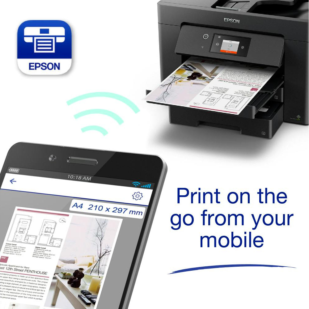 Epson WorkForce WF-7830DTWF Multifunction Inkjet Printer | Black - C11CH68401 Redmond Electric Gorey