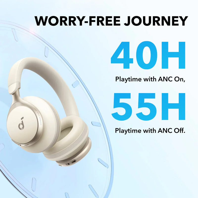 Space One Active Noise Cancelling Headphones | White